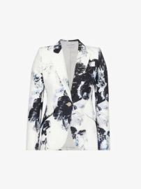 Alexander McQueen Chiaroscuro Floral Blazer at Selfridges