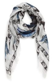 Alexander McQueen Classic Bellflower Modal Silk Scarf at Nordstrom