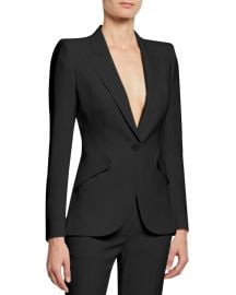 Alexander McQueen Classic Single-Breasted Suiting Blazer at Neiman Marcus