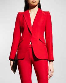 Alexander McQueen Classic Single-Breasted Suiting Blazer at Neiman Marcus