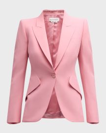 Alexander McQueen Classic Single-Breasted Suiting Blazer at Neiman Marcus