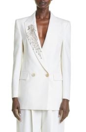 Alexander McQueen Crystal Embroidered Wool Blazer at Nordstrom