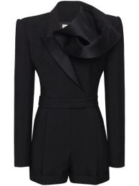 Alexander McQueen Deconstructed Orchid Wool Playsuit - at Farfetch