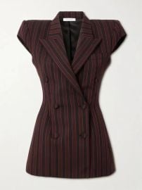 Alexander McQueen Double breasted Striped Wool Blazer at Net a Porter