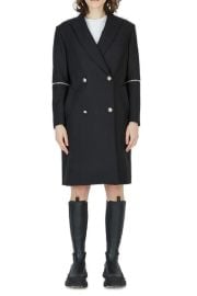 Alexander McQueen Double breasted Zip detailed Wool Coat at Cettire