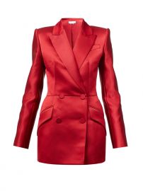 Alexander McQueen Double-breasted silk-satin blazer at Matches