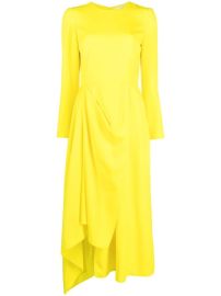 Alexander McQueen Draped Midi Dress - at Farfetch