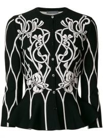 Alexander McQueen Fine Knit Peplum Cardigan - Farfetch at Farfetch