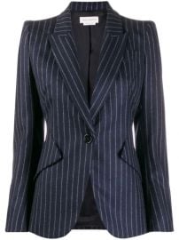 Alexander McQueen Fitted Pinstripe Blazer - Farfetch at Farfetch