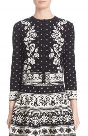 Alexander McQueen Floral Jacquard Knit Cardigan at Nordstrom