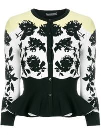 Alexander McQueen Floral Print Peplum Cardigan  1 895 - Buy SS18 Online - Fast Global Delivery  Price at Farfetch