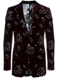 Alexander McQueen Floral Velvet Blazer at Farfetch