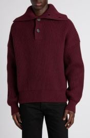 Alexander McQueen Funnel Neck Wool & Cashmere Sweater at Nordstrom