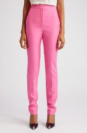 Alexander McQueen High Waist Straight Leg Sartorial Wool Cigarette Pants at Nordstrom