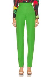 Alexander McQueen High Waisted Pant in Acid Green FWRD at Forward