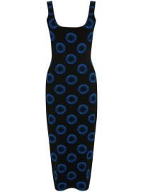 Alexander McQueen Intarsia Knit Iris Midi Dress - at Farfetch