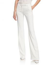 Alexander McQueen Leaf Crepe Classic Suiting Pants at Neiman Marcus