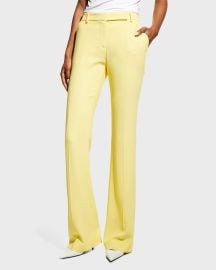 Alexander McQueen Leaf Crepe Classic Suiting Pants at Neiman Marcus