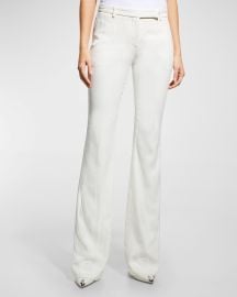 Alexander McQueen Leaf Crepe Classic Suiting Pants at Neiman Marcus