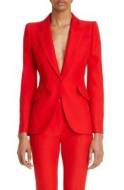 Alexander McQueen Leaf Crepe Jacket at Nordstrom