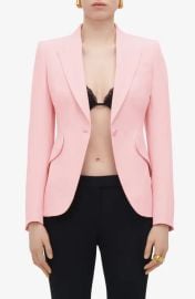 Alexander McQueen Leaf Crepe Jacket in Black at Nordstrom