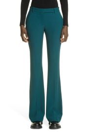 Alexander McQueen Leaf Crepe Slim Bootcut Pants at Nordstrom