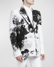 Alexander McQueen Menx27s Dutch Floral Jacquard Sport Coat at Neiman Marcus