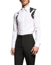 Alexander McQueen Menx27s Large Graffiti Harness Dress Shirt at Neiman Marcus