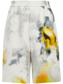 Alexander McQueen Obscured Flower Bermuda Shorts - at Farfetch