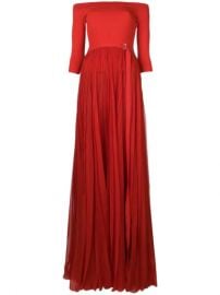 Alexander McQueen Off The Shoulder Pliss   Dress - Farfetch at Farfetch