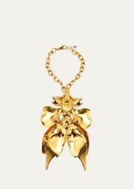 Alexander McQueen Oversized Orchid Necklace - at Bergdorf Goodman