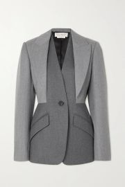 Alexander McQueen Paneled Wool Flannel Blazer at Net a Porter