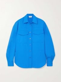 Alexander McQueen Paneled grain de poudre wool shirt at Net a Porter