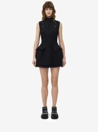 Alexander McQueen Pannier Mini Dress in Black at Alexander McQueen
