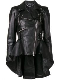 Alexander McQueen Peplum Waist Biker Jacket - Farfetch at Farfetch