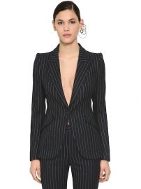 Alexander McQueen Pinstripe Blazer at Luisaviaroma