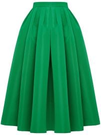 Alexander McQueen Pleated Flared Midi Skirt - at Farfetch