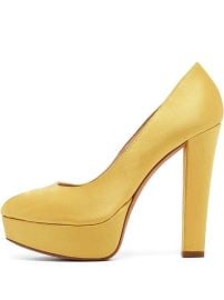Alexander McQueen Pre-Owned Leather Heeled Pumps Yellow at Farfetch