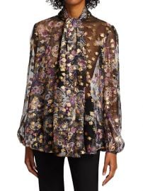 Alexander McQueen Silk Scarf Tie Blouse at Saks Fifth Avenue