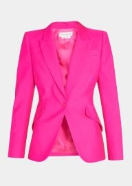 Alexander McQueen Single-Breasted Tailored Blazer Jacket - at Bergdorf Goodman