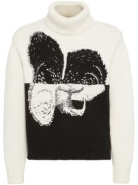 Alexander McQueen Spliced Orchid Jumper - at Farfetch