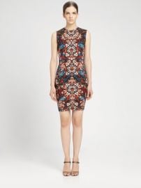 Alexander McQueen Stained Glass Print Sleeveless Dress at Saks Fifth Avenue