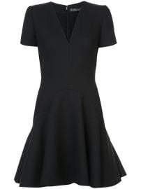 Alexander McQueen V-neck Flared Mini Dress  1 995 - Buy Online - Mobile Friendly  Fast Delivery  Price at Farfetch