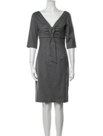 Alexander McQueen Virgin Wool Knee Length Dress at The Real Real