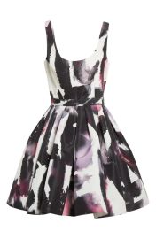 Alexander McQueen Watercolour Graffiti scoop neck minidress at Nordstrom