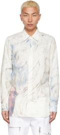 Alexander McQueen White William Blake Dante Print Shirt at Ssense