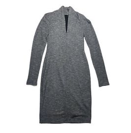 Alexander McQueen Womens Dress Size S Gray Wool Cinched Neck Long Sleeve Italy eBay at eBay