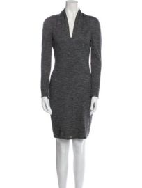 Alexander McQueen Wool V Neck Dress at The Real Real