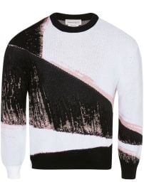 Alexander McQueen abstract-print Knit Jumper - at Farfetch