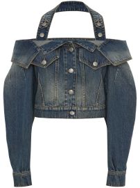 Alexander McQueen cut-out Denim Jacket - at Farfetch